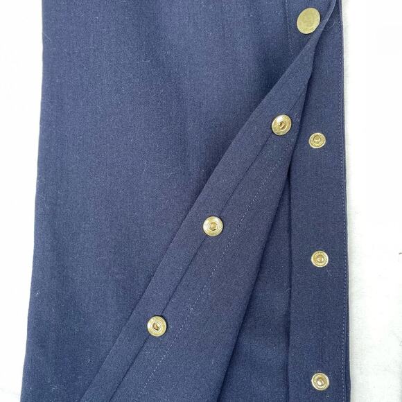 Romeo & Juliet Couture Women's Small Wide Leg Snap Button Pants Navy - Picture 4 of 9